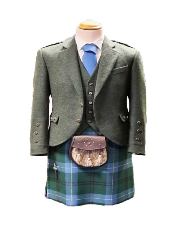 Lovat Green Jacket Kilt Outfit