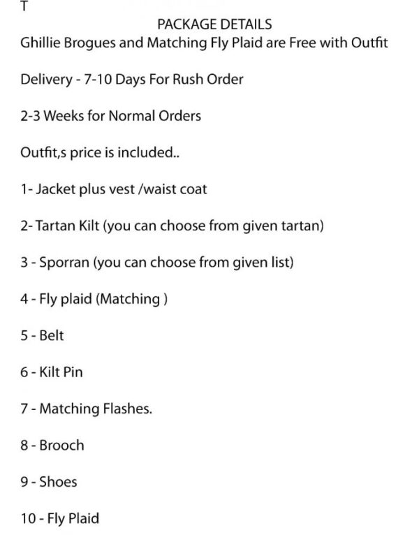 Argyle Kilt Outfit Package Made to Measure - Image 2