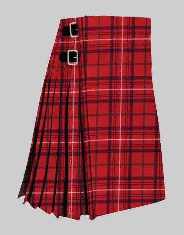 Rose Red Modern Tartan Kilt