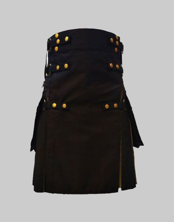 Black And Khaki Hybrid Utility Kilt