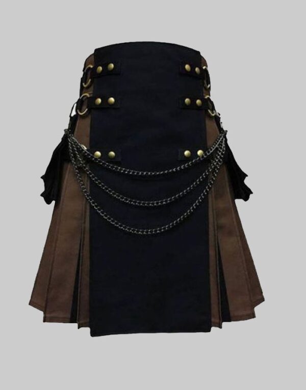 Black and Brown Utility Kilt