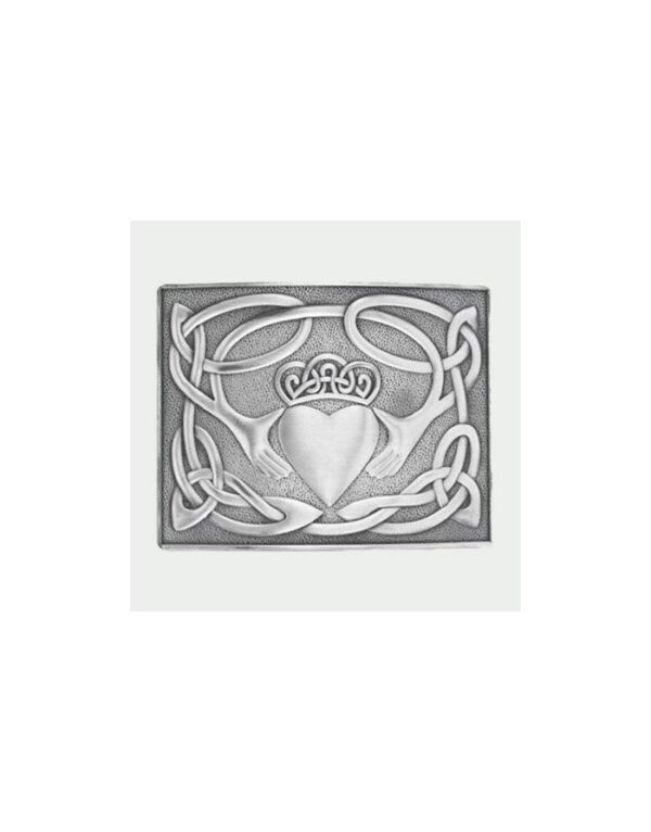 Celtic Chrome Heart Kilt Buckle