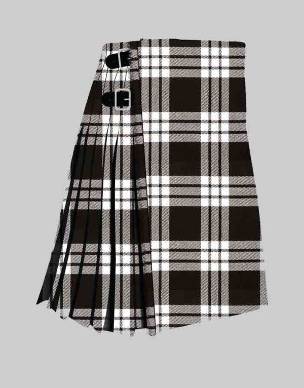 Clan MacFarlane Black & White Tartan Kilt
