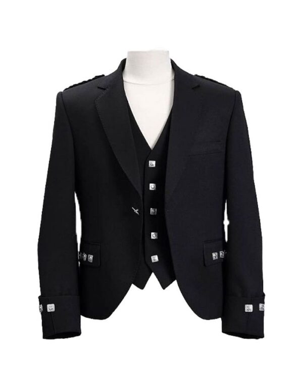Classic Black Argyll Kilt Jacket