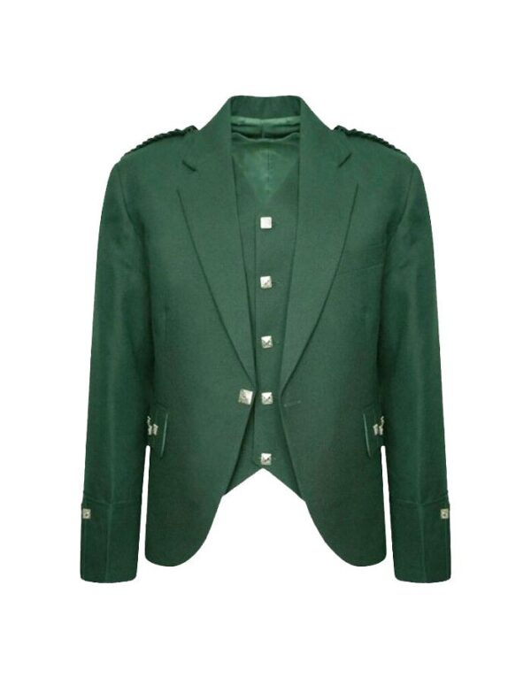 Dark Green Argyle Kilt Jacket