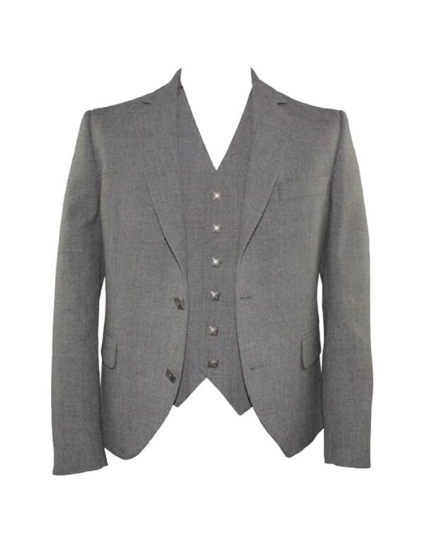 Grey Argyll Jacket With Vest