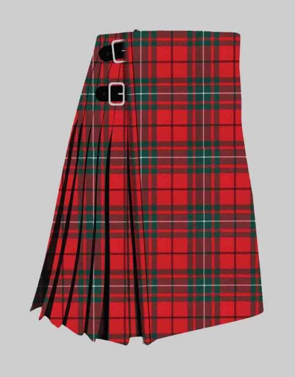 MacAuley Red Modern Tartan Kilt