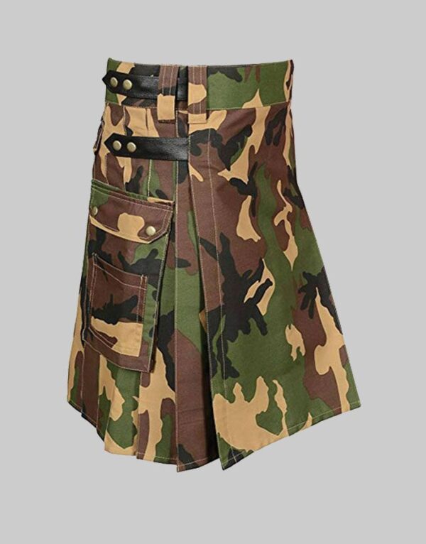 Men Woodland Camouflage Tactical Army Utility Kilt