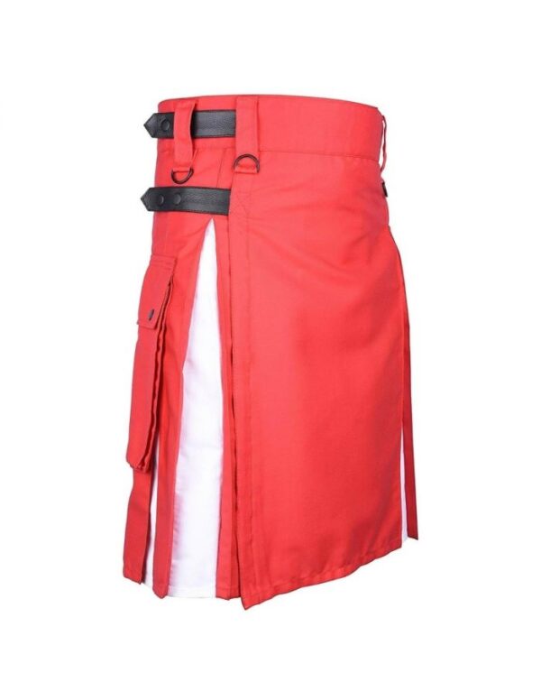 Red And White Hybrid Kilt