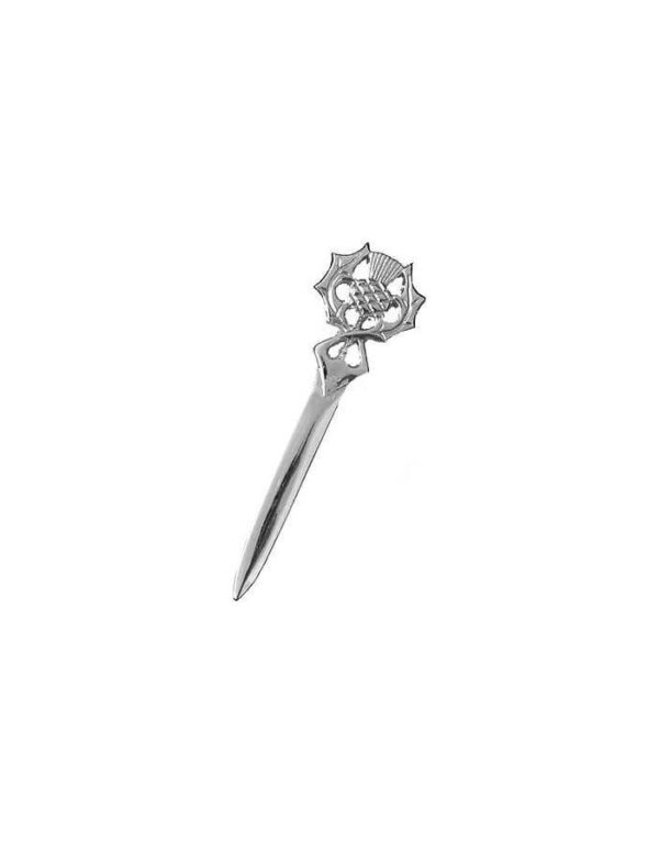 Scottish Thistle Chrome Kilt Pin