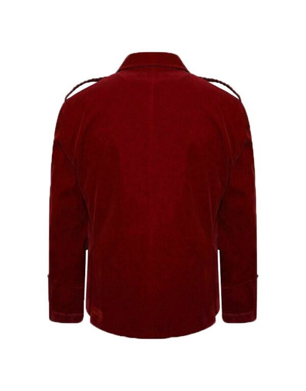 Velvet Highland Wedding Red Argyle Jacket And Waistcoat - Image 2