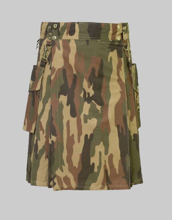 Men Military Camo Kilt